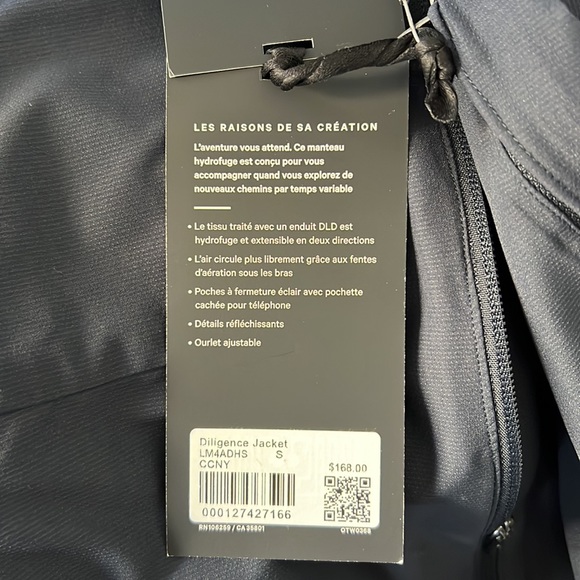 🆕 Lululemon Mens Diligence Jacket SZ Small - Picture 12 of 12